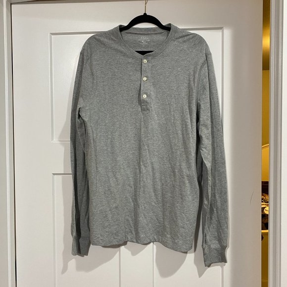 J. Crew Other - J. Crew Gray Garment Dyed Slub Cotton Long-Sleeved Henley